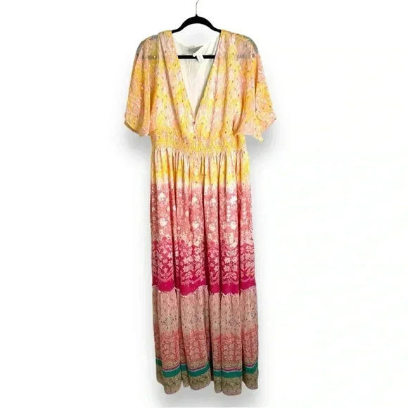 House of Harlow 1960 Rainbow Floral Maxi Dress Size Large - Picture 1 of 9